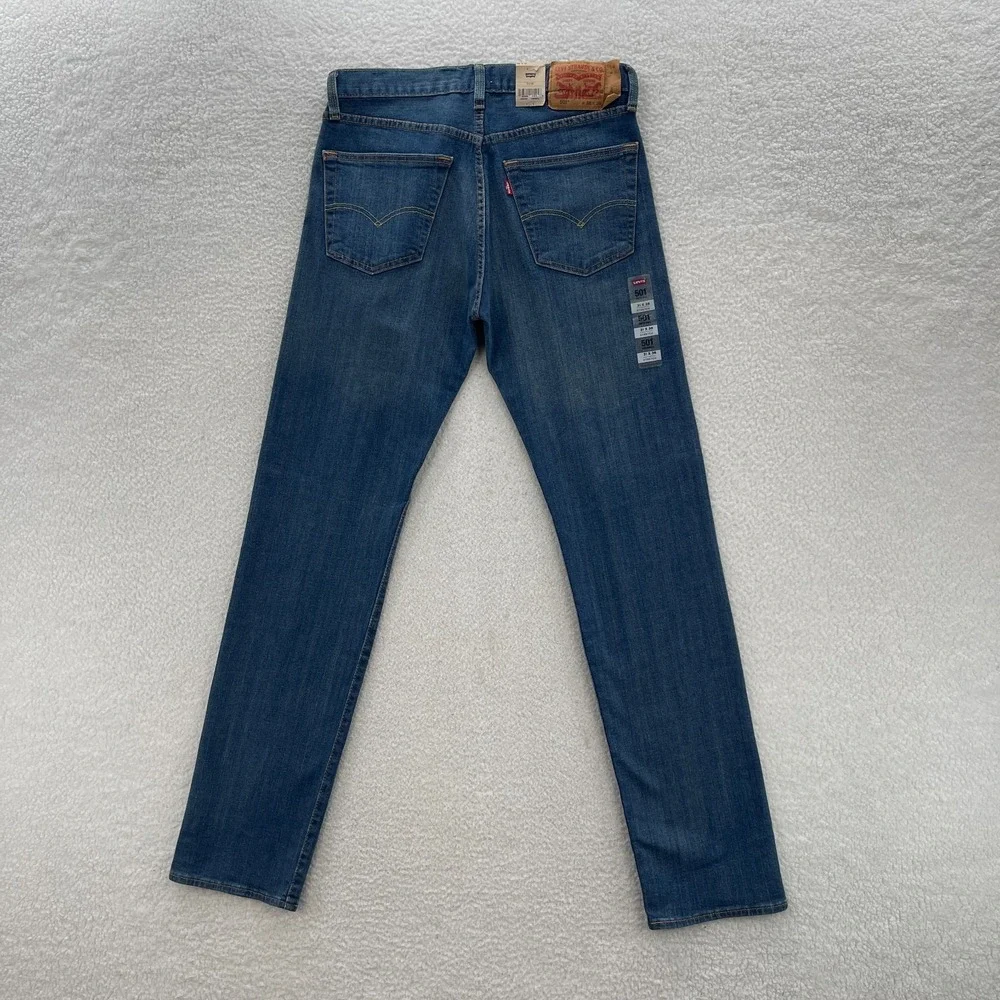Levis 501 Jeans Mens 31x36 Blue Original Straight Button Fly Medium Wash Denim